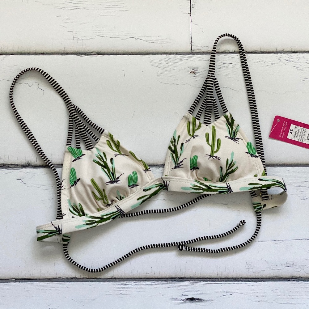 Xhiliration Cactus bikini top swimsuit - NWT size XS